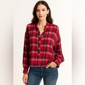 Anthropologie Pilcro Plaid Button-Up Women's Top